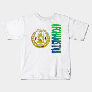 Afghanistan Coat of Arms Design Kids T-Shirt